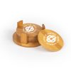 CC Women's Swim & Dive Round Bamboo Coaster Set of 4 with holder