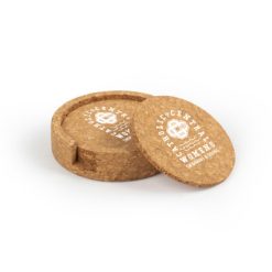CC Women's Swim & Dive Circular Cork Coaster Set of 4 with holder