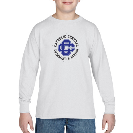 CC Women's Swim & Dive Youth Heavy Cotton™ Youth Long Sleeve T-Shirt - Image 9