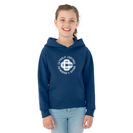 CC Women's Swim & Dive Youth NuBlend® Youth Hooded Sweatshirt - Image 5