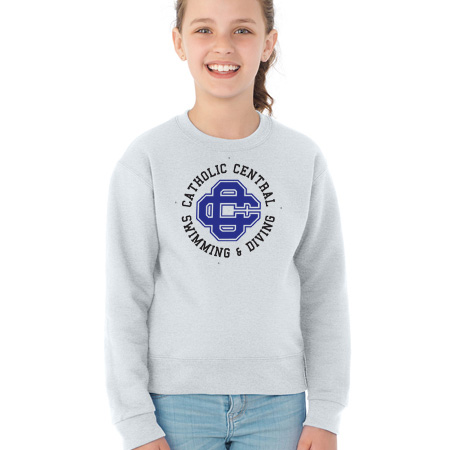 CC Women's Swim & Dive Youth Youth Crew Sweatshirt - Image 12