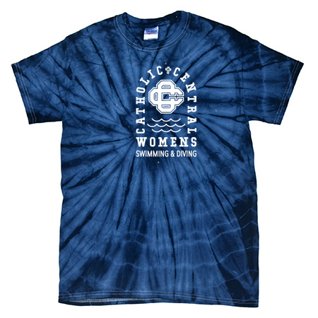 CC Women's Swim & Dive Spider Tie Dye T-Shirt - Image 3