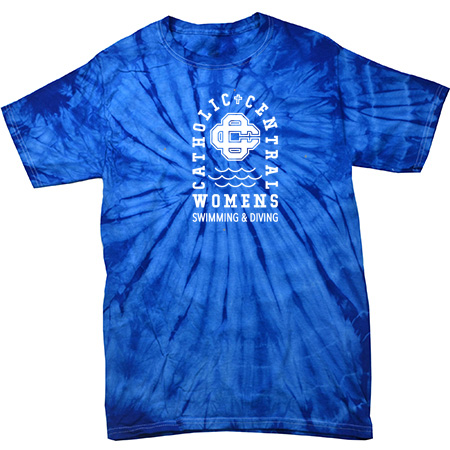 CC Women's Swim & Dive Spider Tie Dye T-Shirt - Image 8