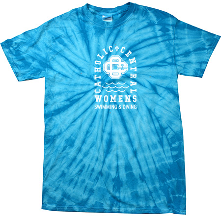 CC Women's Swim & Dive Spider Tie Dye T-Shirt - Image 4