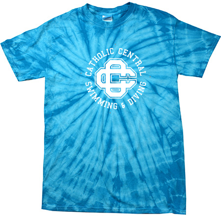 CC Women's Swim & Dive Spider Tie Dye T-Shirt - Image 11