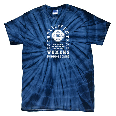 CC Women's Swim & Dive Youth Youth Spider Tie Dye T-Shirt - Image 4