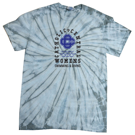 CC Women's Swim & Dive Youth Youth Spider Tie Dye T-Shirt - Image 11