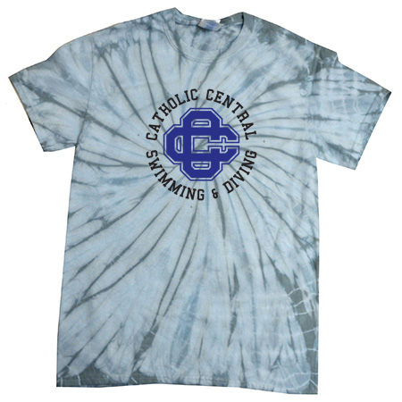 CC Women's Swim & Dive Youth Youth Spider Tie Dye T-Shirt - Image 9