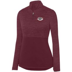 Alternative view of Sarasota Football   Ladies Shadow Tonal Heather ¼ Zip Pullover