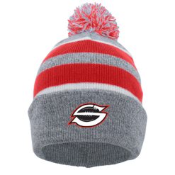 Sarasota Football   KNIT FOLD OVER POM-POM BEANIE