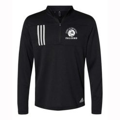 Alternative view of Ferry Elementary Adult Adidas 3-Stripes Double Knit Quarter-Zip Pullover