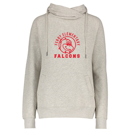 Ferry Elementary Ladies Classic Fleece Funnel Neck Pullover Hood - Image 11