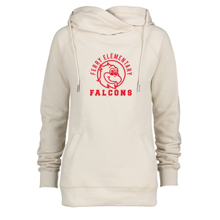Ferry Elementary Ladies Classic Fleece Funnel Neck Pullover Hood - Image 5