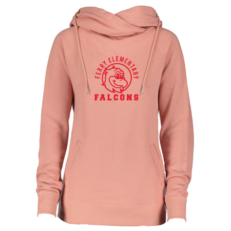 Ferry Elementary Ladies Classic Fleece Funnel Neck Pullover Hood - Image 4