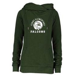 Ferry Elementary Ladies Classic Fleece Funnel Neck Pullover Hood
