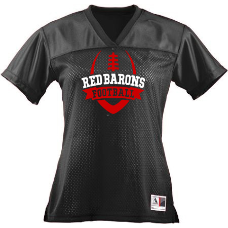 GP Red Barons Ladies Junior Fit Replica Football Tee - Image 10