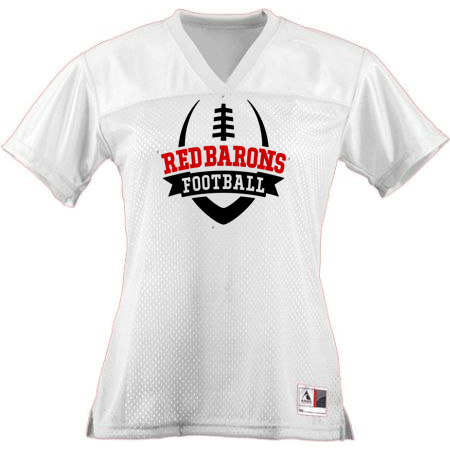 GP Red Barons Ladies Junior Fit Replica Football Tee - Image 15