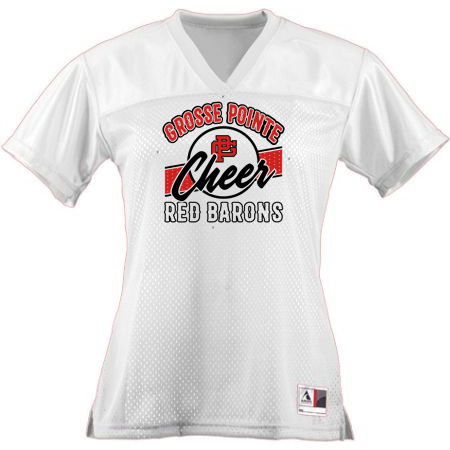 GP Red Barons Ladies Junior Fit Replica Football Tee - Image 9