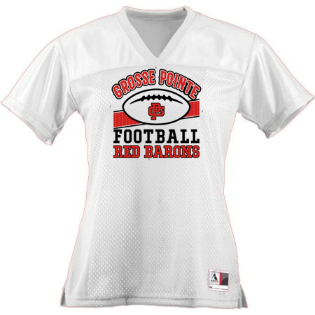 GP Red Barons Ladies Junior Fit Replica Football Tee - Image 14