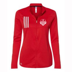Alternative view of GP Red Barons Ladies Adidas 3-Stripes Double Knit Full Zip Pullover