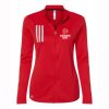 GP Red Barons Ladies Adidas 3-Stripes Double Knit Full Zip Pullover