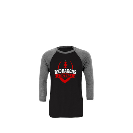 GP Red Barons Unisex 3/4 Sleeve Baseball Tee - Image 27
