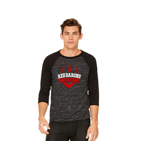 GP Red Barons Unisex 3/4 Sleeve Baseball Tee - Image 16