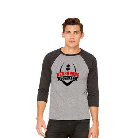 GP Red Barons Unisex 3/4 Sleeve Baseball Tee - Image 30
