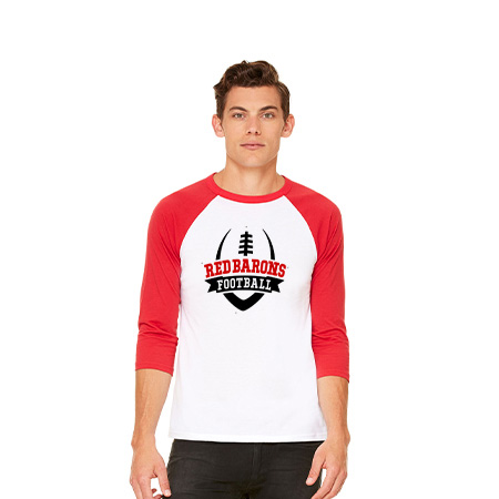 GP Red Barons Unisex 3/4 Sleeve Baseball Tee - Image 20