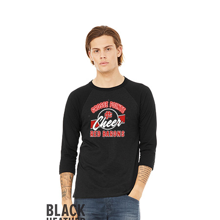 GP Red Barons Unisex 3/4 Sleeve Baseball Tee - Image 22