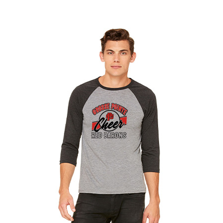 GP Red Barons Unisex 3/4 Sleeve Baseball Tee - Image 50