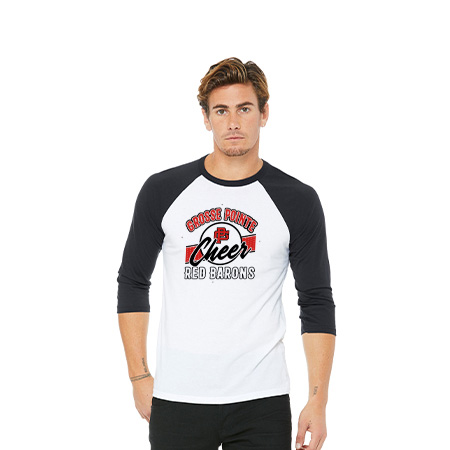 GP Red Barons Unisex 3/4 Sleeve Baseball Tee - Image 58