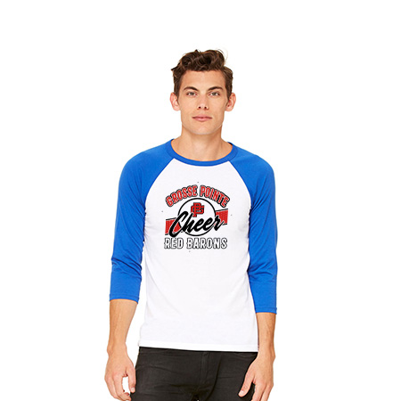 GP Red Barons Unisex 3/4 Sleeve Baseball Tee - Image 8