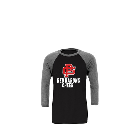 GP Red Barons Unisex 3/4 Sleeve Baseball Tee - Image 18