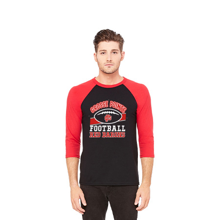 GP Red Barons Unisex 3/4 Sleeve Baseball Tee - Image 6