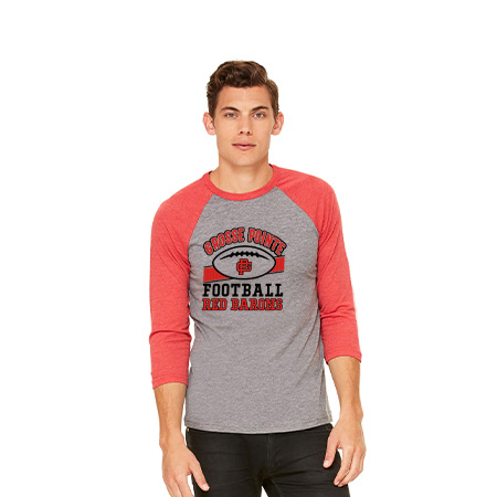 GP Red Barons Unisex 3/4 Sleeve Baseball Tee - Image 55