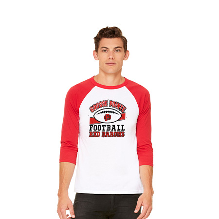 GP Red Barons Unisex 3/4 Sleeve Baseball Tee - Image 23