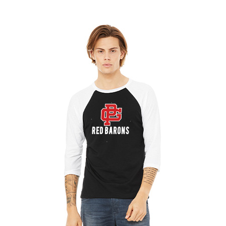 GP Red Barons Unisex 3/4 Sleeve Baseball Tee - Image 17