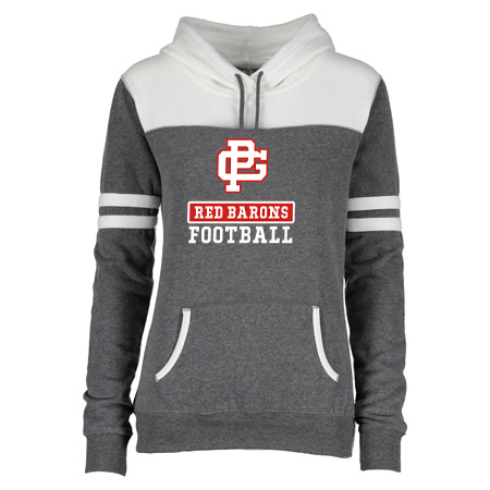 GP Red Barons Ladies Varsity Fleece Pullover Hood - Image 10