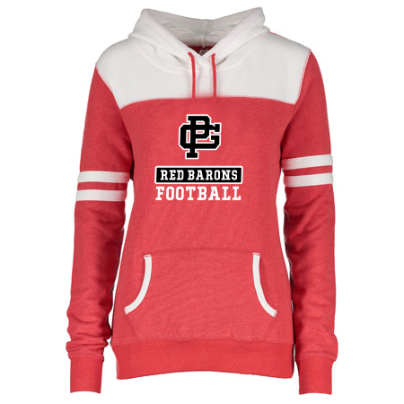 GP Red Barons Ladies Varsity Fleece Pullover Hood - Image 2