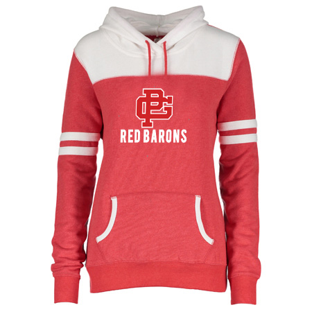 GP Red Barons Ladies Varsity Fleece Pullover Hood - Image 4