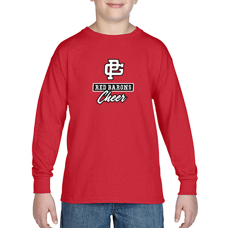 GP Red Barons Youth Heavy Cotton™ Youth Long Sleeve T-Shirt - Image 4