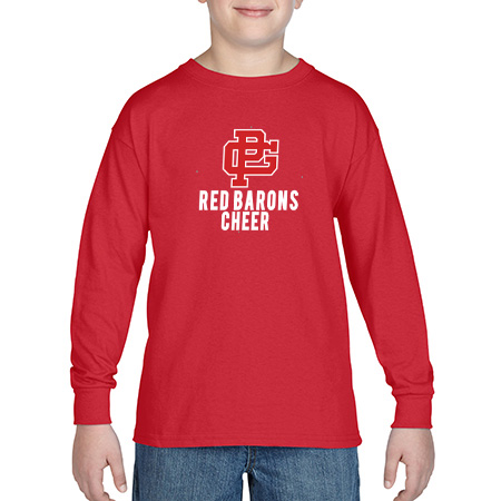 GP Red Barons Youth Heavy Cotton™ Youth Long Sleeve T-Shirt - Image 3
