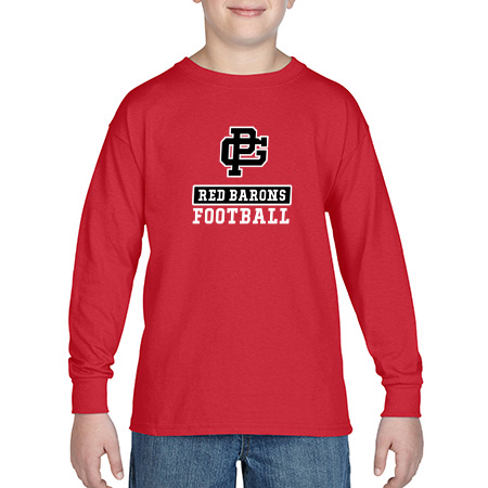 GP Red Barons Youth Heavy Cotton™ Youth Long Sleeve T-Shirt - Image 2