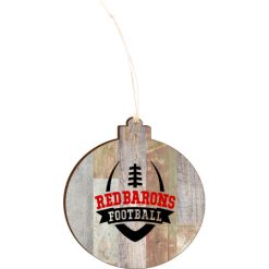 GP Red Barons Light 4.18 X 3.86 Faux Wood Ornament