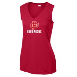 GP Red Barons Ladies Ladies Sleeveless PosiCharge® Competitor™ V-Neck Tee
