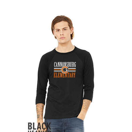 Cannonsburg Unisex 3/4 Sleeve Baseball Tee - Image 6
