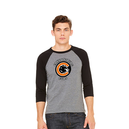 Cannonsburg Unisex 3/4 Sleeve Baseball Tee - Image 7