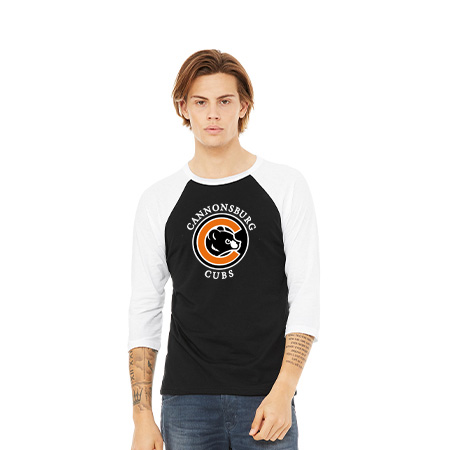 Cannonsburg Unisex 3/4 Sleeve Baseball Tee - Image 11