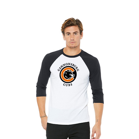 Cannonsburg Unisex 3/4 Sleeve Baseball Tee - Image 14